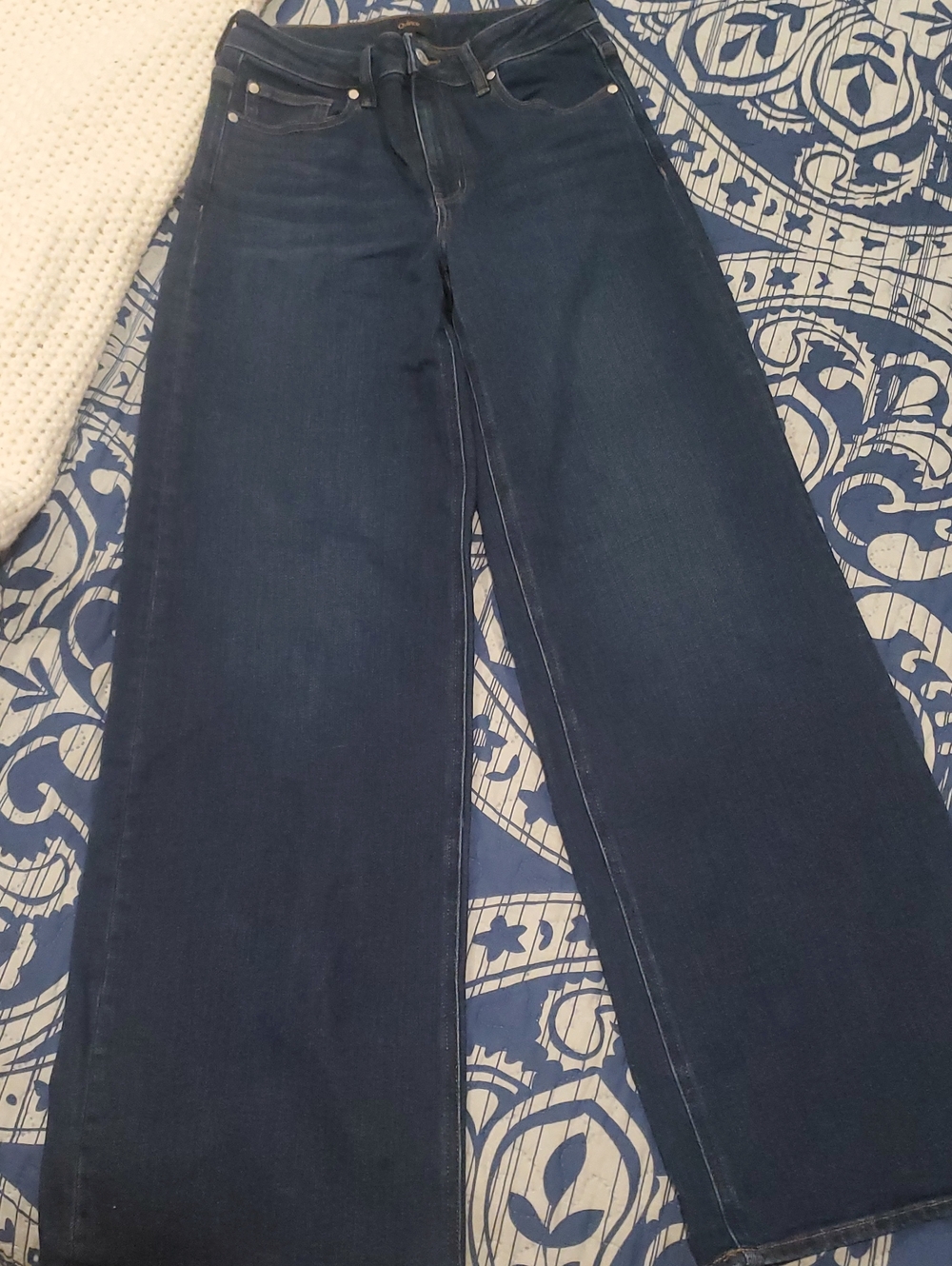 Quince Bella Midnight Blue Wide-Leg Long Jeans